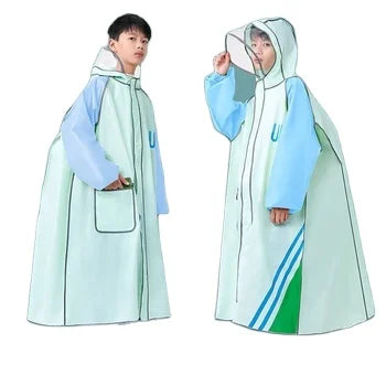 High Quality Lightweight EVA Raincoats Waterproof Windproof Hood Boys Girls Outdoor Hiking School Children Camping Main image