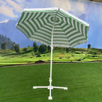 Direct Sale From Manufacturer 1.8M Outdoor UV Protected Beach Stripe Sun Umbrella Windproof and Rain Resistant Sunshade