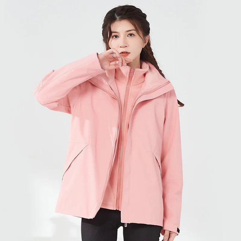 Mens Waterproof Rain Jacket Outdoor Hooded Windproof Coat for Hiking Fishing