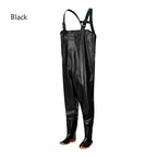 Adult PVC Fisherman Fishing Waders With Boots XXXL Size Plastic Rain Jacket for Hiking Includes Waist Jip Waders