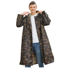 Windproof Waterproof Oversize Poncho Coat Fashion Flower Printed Rain Gear Girls Cute Style One PU Long Raincoat Logo Tours