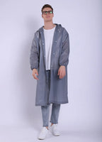 Factory Price EVA Women Poncho Hooded Ladies Waterproof Long Translucent Raincoat Adults Rain Coat