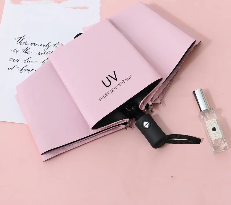 Portable 3-Folding Anti UV UPF50+ Windproof Waterproof Umbrella Portable for Travel Wholesale Custom Logo Printing Main image