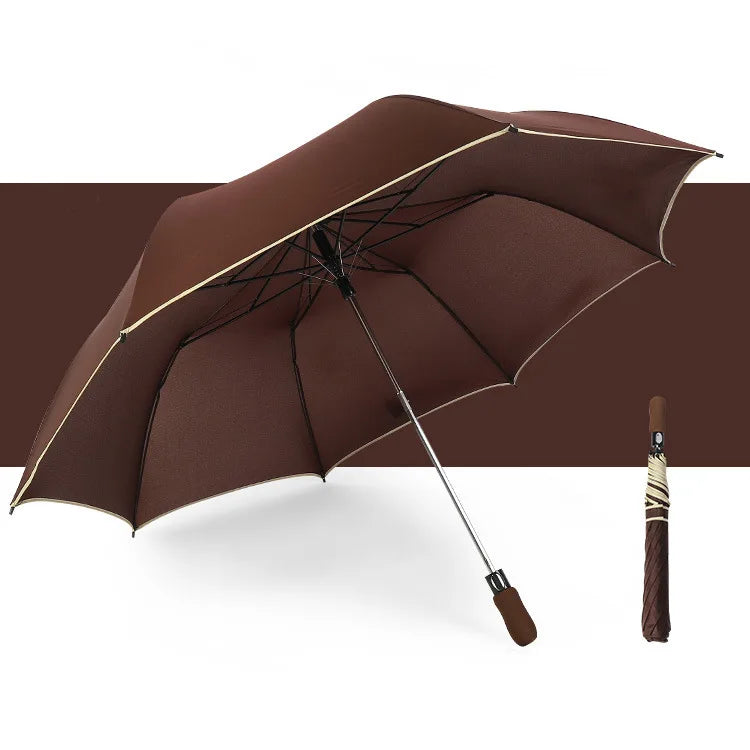 Umbrella Supplier 2 Fold Golf Umbrella Auto Open Promotion Golf Rain and Sun Umbrella Secondary image