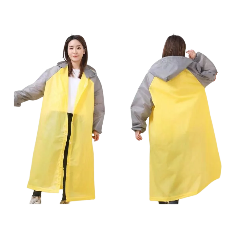 Unisex 3-in-1 Lightweight Hooded Rain Poncho EVA Waterproof Raincoat Work Bicycle Motorcycle-Reusable Men Women Custom Logo