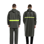 Knitted Fabrics PVC Rain Coats Rain Pants  Breathable  Raincoat Wholesalers Green Reflective Motorcycle Raincoat for Outdoor