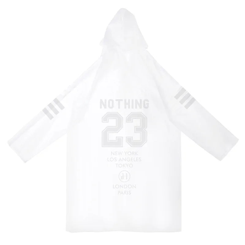 Tide Brand Full-Body Anti-Rainstorm Poncho Transparent Polyester Hiking Raincoat Men Women Cool Fashion Travel High Quality