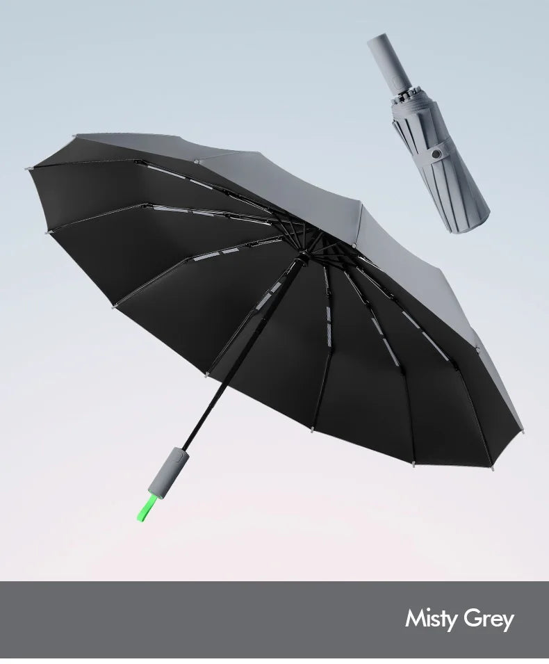 Promotion 23''*12k Carbon Fiber ABS Handle Umbrella 8k Contrast Color Rainy Sunny Days UPF50+ UV Protection Outdoor Business Use