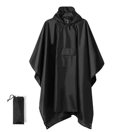 3 in 1 Raincoat Suit EVA Cloth Raincoat Waterproof Poncho Logo Decoration Hat Rain Jacket Outdoor Activity Hiking Made Polyester