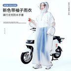 Thickened EVA Waterproof Motorcycle Scooter Raincoat Windbreaker Long Rain Coat Customized logo
