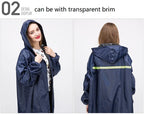 Custom PU Adults Long Rain Coat Windcheater Windbreaker Outerwear Waterproof Oxford Rain Poncho Outdoor Activity Hiking Logo