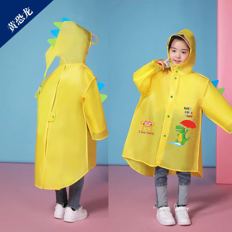 High Quality Kids Waterproof EVA Poncho Raincoat Eco Friendly Cartoon Print Student School Children Rain Coat