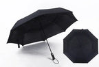 3 Folding Umbrella Customized Printing Double Layer Golf Folding Automatic Umbrella