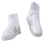 PVC  Rain Boots Reusable Waterproof Motorcycle Protective Shoe Cover PU Rubber Plastic Mid-Calf Lighted Recyclable Autumn