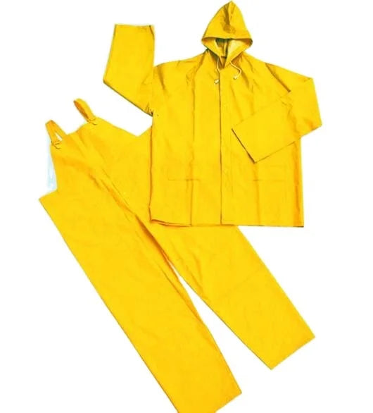 Factory Customizable Men's Rain Gear Waterproof Windproof PVC Work Suit Safety Jacket Bib Pants Outdoor Activities Hiking Travel Main image