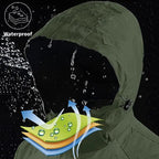 Lightweight Polyester Rainwear Men Waterproof Windproof Hooded Jacket Hiking Cycling Travel Customizable Size Logo Decoration