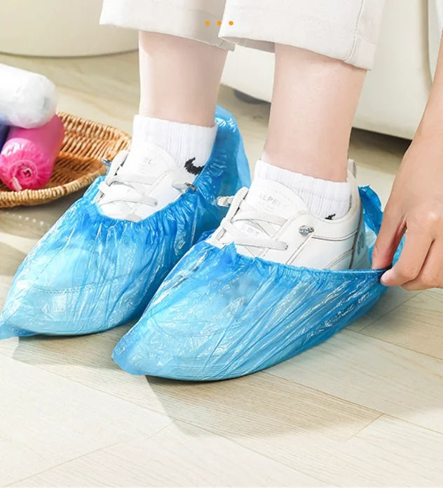 PE Disposable Non-Slip Durable Boot & Shoe Covers Outdoor Indoor Protection for Home Floors Shoes Adults Summer Winter Secondary image