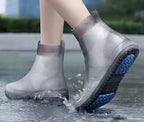 Men's Women's Waterproof Rain Boots Cover Rain Gear Thickened Shoe Covers Non-Slip Shoe Cover for Adult Easy Storage