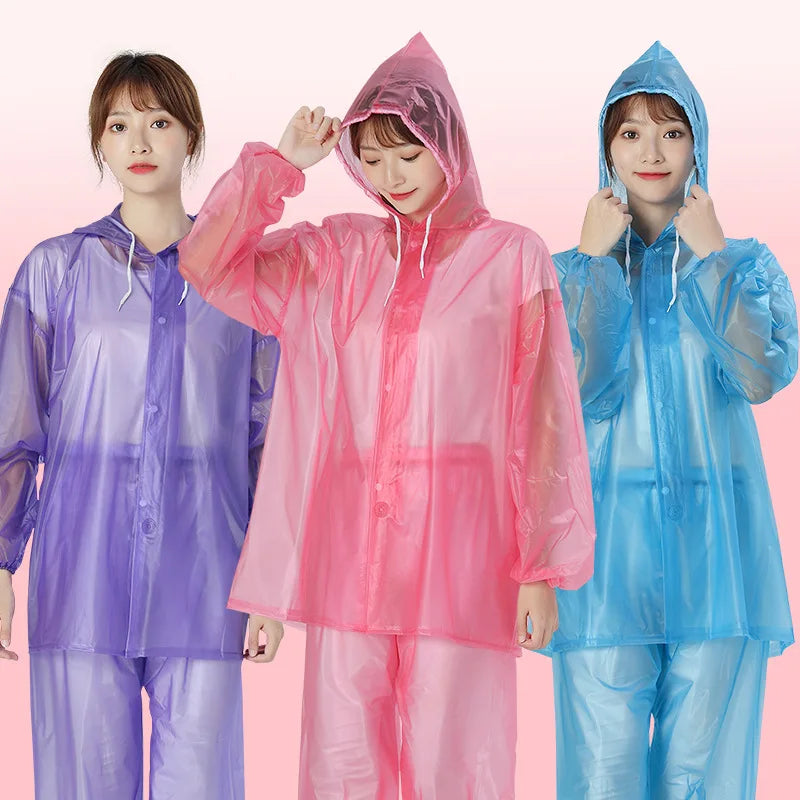 Factory Wholesale Rain Suits Raincoat With Pant Cheap Wholesale Disposable PE Rain Poncho Rain Coat Raincoat