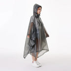 Eco-Friendly 3 in 1 EVA Rain Poncho Waterproof Rain Cape With Reflective Strip for Outdoor Hiking & Camping Durable Windproof