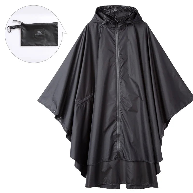 Hot Sale Fashionable Adult Rain Poncho Custom Waterproof Windproof Pongee Raincoat Reflective Hood One Fits Boys Girls Work