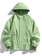 Men's High Quality Waterproof Polyester Windbreaker Print Pattern Rain Jacket With Logo for Hiking Rainy Outdoor Activities