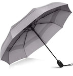 Automatic Open Sunproof Golf Umbrella High Quality Business Gift Grey Umbrella Portable 3 Folding Rain Umbrellas