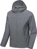 Mens XXL Softshell Jacket Fleece Lined Water Repellent With Removable Hood for Rainy Day Hiking Waterproof Polyester Raincoat