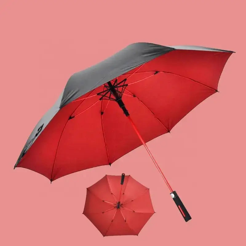 High-End Windproof Fabric Golf Umbrella Double Layer Unique Colors Travel Business Promotion Advertise Straight Rain Umbrella