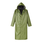 Thickened One-Piece Long Canvas Raincoat Adult Flood Prevention Windbreaker Poncho Men Women Outdoor Labor Protection Camping