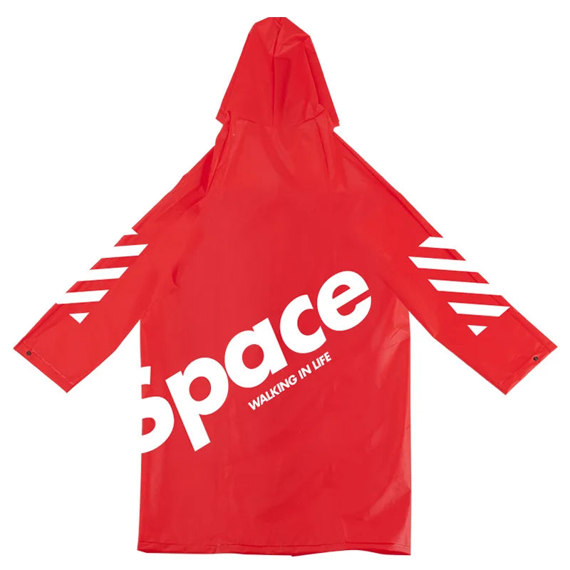 Tide Brand Full-Body Anti-Rainstorm Poncho Transparent Polyester Hiking Raincoat Men Women Cool Fashion Travel High Quality