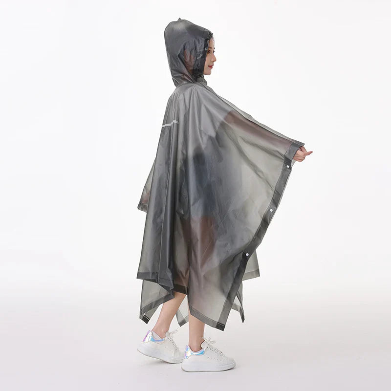 Eco-Friendly 3 in 1 EVA Rain Poncho Waterproof Rain Cape With Reflective Strip for Outdoor Hiking & Camping Durable Windproof Secondary image