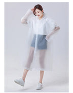 Rain Poncho Waterproof Hooded Long Clear Raincoat for Adults Men and Women Rainwear Reusable EVA Unisex Camping Outdoor Event