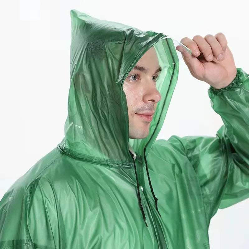 Factory Price Reusable Pvc Hooded Raincoat Waterproof Windproof Long Raincoat Long Rain Jacket Secondary image