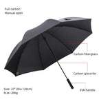 Factory 25 27 30 32 Inch Carbon Fiber Golf Umbrella Super Light Windproof & UV-proof Manual Folding for Adults