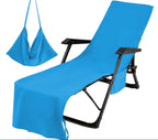 Superfine Fiber Beach Chair Cover With Quick-Drying Beach Towel Pattern Hotel and Living Room Suitable Exterior Use Recliner