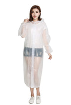 Factory Price EVA Women Poncho Hooded Ladies Waterproof Long Translucent Raincoat Adults Rain Coat