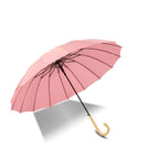 Luxury 23-Inch Oversize Business Umbrella 16K Ribs Japan Style Fashion Wood Handle New Fabric Promotional Advertising Umbrella