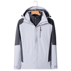 Adult Outdoor Rain Jacket Waterproof Hooded Windbreaker Lightweight Rain Wear With Removable Fleece Liner Motorcycle Raincoat