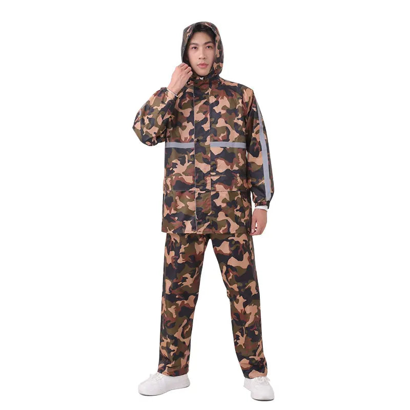 Men's Waterproof Cycling Jacket Custom Rainwear Suit With Logo Adult EVA Rain Coat Rain Suit for Outdoor Activities Main image