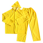 Factory Wholesale  Two Pieces PVC Polyester Rain Coat Water Proof Windproof Custom logo Adult Men Rain Suit