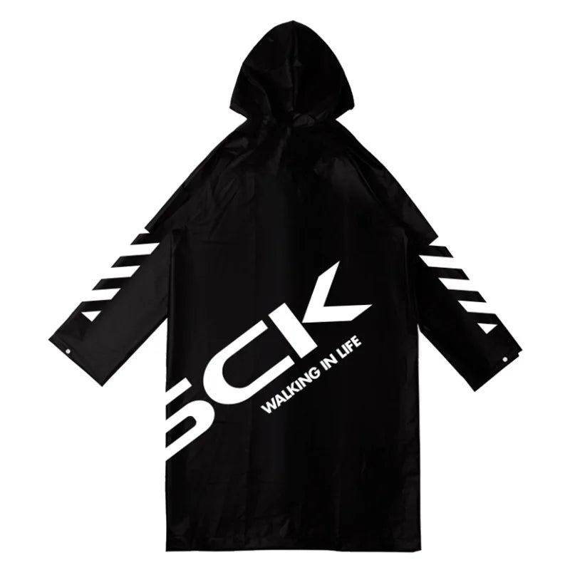 Tide Brand Full-Body Anti-Rainstorm Poncho Transparent Polyester Hiking Raincoat Men Women Cool Fashion Travel High Quality