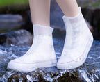 Men's Women's Waterproof Rain Boots Cover Rain Gear Thickened Shoe Covers Non-Slip Shoe Cover for Adult Easy Storage