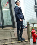 Fashion PVC Waterproof Shoe Covers Stylish Portable Rain Protection Dry Boots Covers