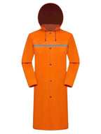 Customizable XL Adult Reflective Stripe Long Rain Jacket Waterproof Oxford Cloth Raincoat Outdoor Work Hiking Poncho Logo