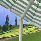 Direct Sale From Manufacturer 1.8M Outdoor UV Protected Beach Stripe Sun Umbrella Windproof and Rain Resistant Sunshade