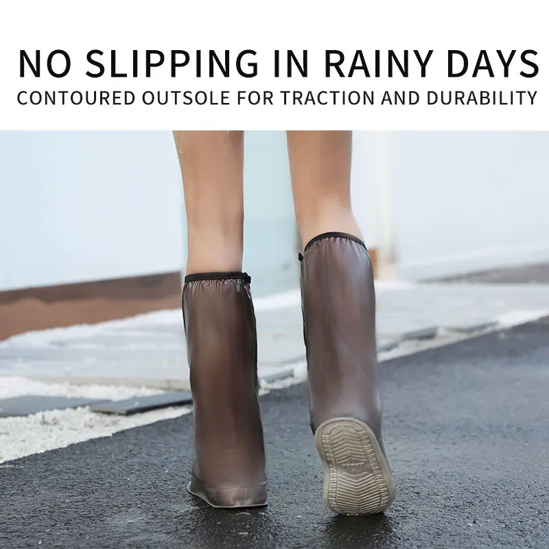 Custom Print Reusable Pink Black White Brown PVC Rain Gear Waterproof Cover and Outdoor Rain Boot for Men and Women Shoes Cover