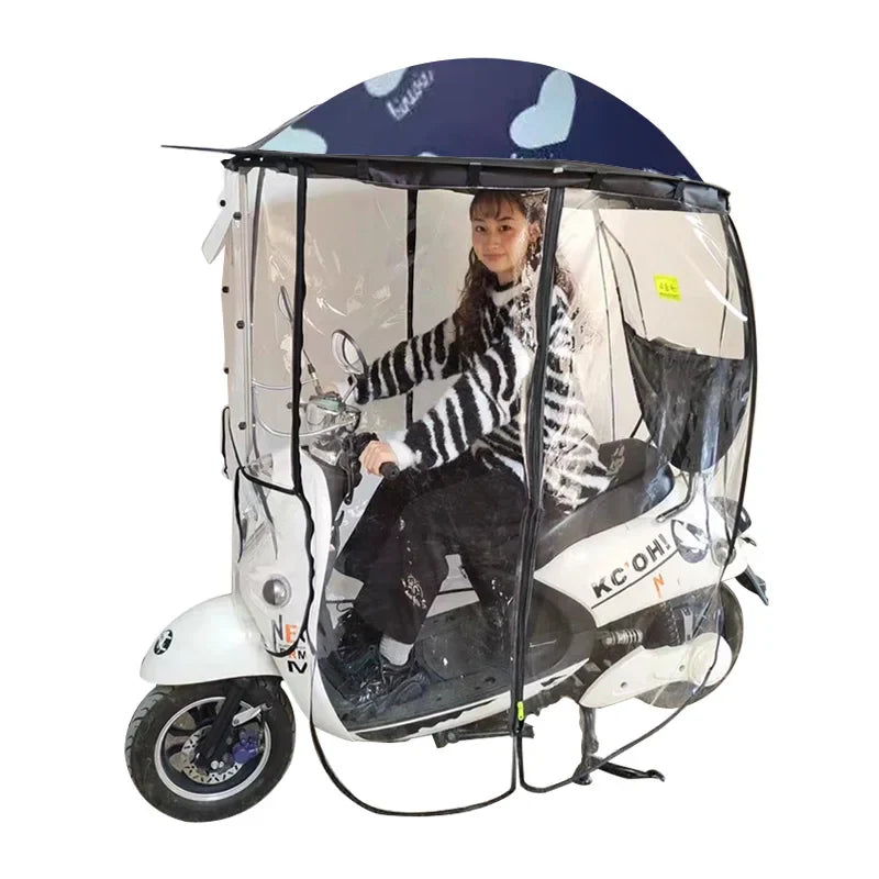 Curtain, Mobility Scooter Sunshade R Transparent Universal Electric Cycling Camping Umbrellas Pongee Leisure Motorcycle Umbrella