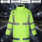 High Visibility Reflective Safety Jacket Waterproof Raincoat With Logo Anti-storm Work & Hiking Adult Raincoat for Men & Women