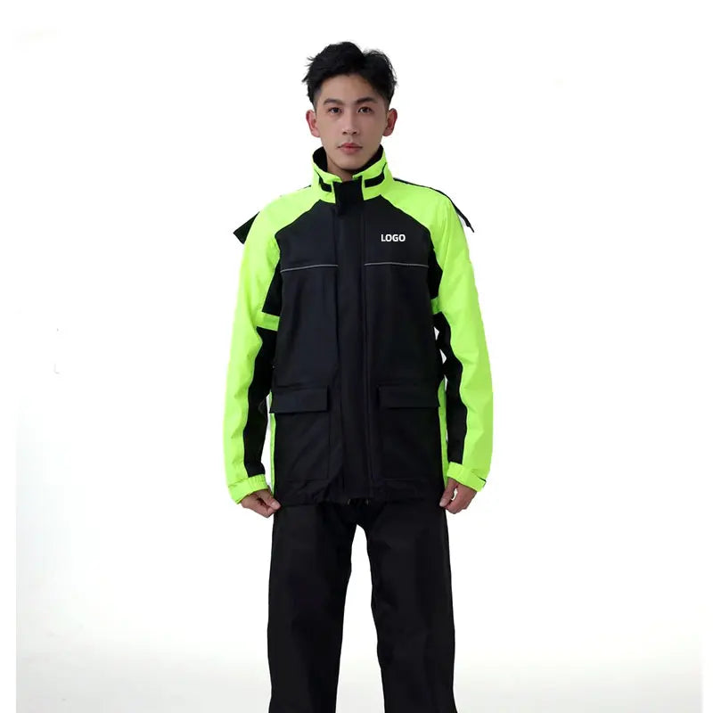 Hot Sale Custom Eco-friendly Lightweight Polyester Rain Jacket Adults Waterproof Motorcycle Suit Outdoor Sports-Climbing Hiking